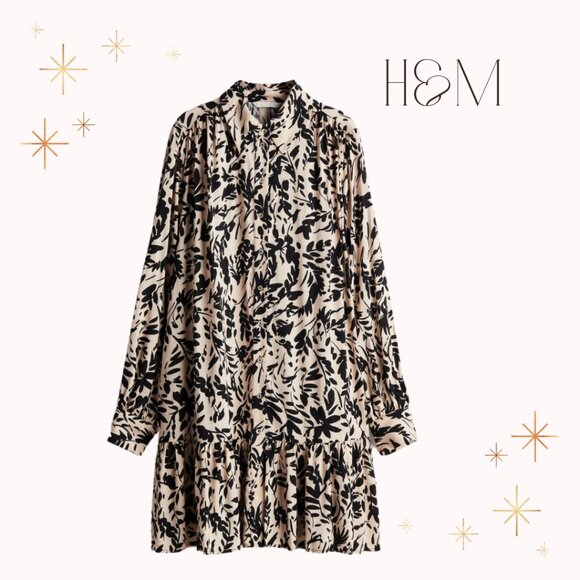 ✨ H&M Oversized Balloon Sleeve Dress – Size Small ✨ - Picture 1 of 3